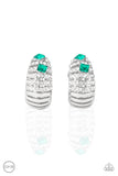 Paparazzi "Bank Tank" Green Clip On Earrings Paparazzi Jewelry