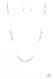 Paparazzi "Mainstream Minimalist" Blue Necklace & Earring Set Paparazzi Jewelry