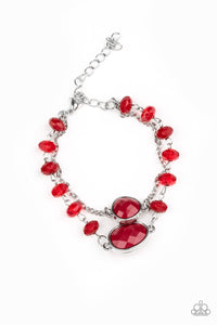 Paparazzi "Crowd Pleaser" Red Bracelet Paparazzi Jewelry