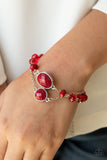 Paparazzi "Crowd Pleaser" Red Bracelet Paparazzi Jewelry