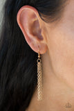 Paparazzi "Square It Up" Gold Lanyard Necklace & Earring Set Paparazzi Jewelry