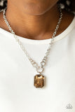 Paparazzi "Queen Bling" Brown Necklace & Earring Set Paparazzi Jewelry