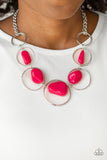 Paparazzi "Travel Log" Pink Necklace & Earring Set Paparazzi Jewelry