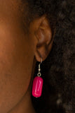 Paparazzi "Travel Log" Pink Necklace & Earring Set Paparazzi Jewelry