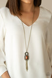 Paparazzi "A Good TALISMAN Is Hard To Find" Brown Necklace & Earring Set Paparazzi Jewelry