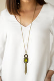 Paparazzi "A Good TALISMAN Is Hard To Find" Green Necklace & Earring Set Paparazzi Jewelry