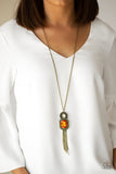 Paparazzi "A Good TALISMAN Is Hard To Find" Orange Necklace & Earring Set Paparazzi Jewelry