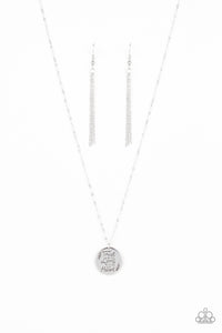 Paparazzi "All You Need Is Trust" Silver Necklace & Earring Set Paparazzi Jewelry