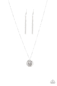 Paparazzi "Let Your Light So Shine" Silver Necklace & Earring Set Paparazzi Jewelry