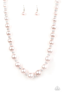 Paparazzi VINTAGE VAULT "Uptown Heiress" Pink Necklace & Earring Set Paparazzi Jewelry