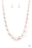 Paparazzi VINTAGE VAULT "Uptown Heiress" Pink Necklace & Earring Set Paparazzi Jewelry