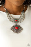 Paparazzi "Santa Fe Solstice" Red Necklace & Earring Set Paparazzi Jewelry