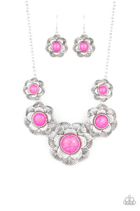 Paparazzi "Santa Fe Hills" Pink Necklace & Earring Set Paparazzi Jewelry