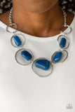 Paparazzi "Travel Log" Blue Necklace & Earring Set Paparazzi Jewelry