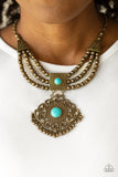 Paparazzi "Santa Fe Solstice" Brass Necklace & Earring Set Paparazzi Jewelry