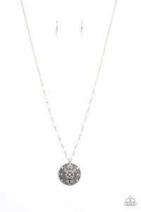 Paparazzi VINTAGE VAULT "Everyday Enchantment" White Necklace & Earring Set Paparazzi Jewelry