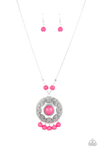 Paparazzi "Santa Fe Garden" Pink Necklace & Earring Set Paparazzi Jewelry