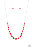 Paparazzi "Stratosphere Sparkle" Red Necklace & Earring Set Paparazzi Jewelry