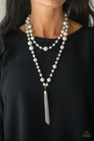 Paparazzi "Social Hour" White Necklace & Earring Set Paparazzi Jewelry