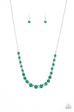 Paparazzi "Stratosphere Sparkle" Green Necklace & Earring Set Paparazzi Jewelry