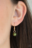 Paparazzi VINTAGE VAULT "Timeless Taste" Green Necklace & Earring Set Paparazzi Jewelry
