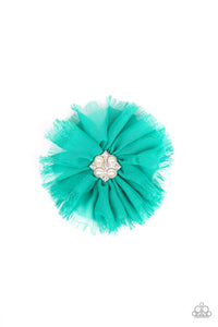 Paparazzi "Flowering Fringe" Green Hair Clip Paparazzi Jewelry