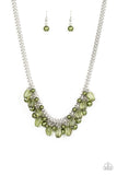 Paparazzi "5th Avenue Flirtation" Green Necklace & Earring Set Paparazzi Jewelry