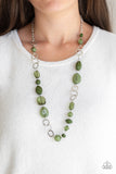 Paparazzi "Prismatic Paradise" Green Necklace & Earring Set Paparazzi Jewelry