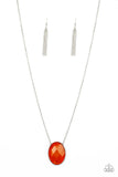 Paparazzi "Intensely Illuminated" Orange Necklace & Earring Set Paparazzi Jewelry