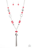 Paparazzi "Ever Enchanting" Red Necklace & Earring Set Paparazzi Jewelry