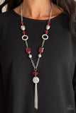 Paparazzi "Ever Enchanting" Red Necklace & Earring Set Paparazzi Jewelry