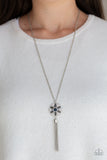 Paparazzi "Fine Florals" Blue Necklace & Earring Set Paparazzi Jewelry