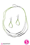 Paparazzi "The Long and Short Of It - Green" necklace Paparazzi Jewelry