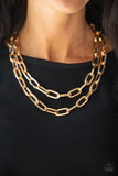 Paparazzi "Make A CHAIN-ge"  Gold Necklace & Earring Set Paparazzi Jewelry