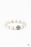 Paparazzi "Twinkling Timelessness" White Bracelet Paparazzi Jewelry