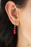Paparazzi "Terra Trails" Red Necklace & Earring Set Paparazzi Jewelry