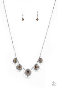 Paparazzi "Solar Beam" Brown Necklace & Earring Set Paparazzi Jewelry