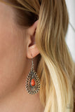 Paparazzi VINTAGE VAULT "Simply Sedimentary" Orange Earrings Paparazzi Jewelry