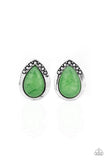 Paparazzi "Stone Spectacular" Green Post Earrings Paparazzi Jewelry
