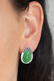 Paparazzi "Stone Spectacular" Green Post Earrings Paparazzi Jewelry