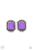 Paparazzi "Glitter Enthusiast" Purple Clip On Earrings Paparazzi Jewelry