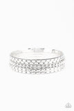 Paparazzi "Glitzy Grunge" White Bracelet Paparazzi Jewelry