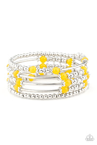 Paparazzi "Colorful Charisma" Yellow Bracelet Paparazzi Jewelry