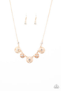 Paparazzi "Floral Florescence" Rose Gold Necklace & Earring Set Paparazzi Jewelry