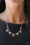 Paparazzi "Floral Florescence" Rose Gold Necklace & Earring Set Paparazzi Jewelry