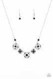 Paparazzi "Floral Florescence" Black Necklace & Earring Set Paparazzi Jewelry