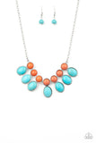 Paparazzi "Environmental Impact" Blue Necklace & Earring Set Paparazzi Jewelry