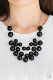 Paparazzi "Miss Pop-YOU-larity" Black Necklace & Earring Set Paparazzi Jewelry