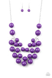 Paparazzi "Miss Pop-YOU-larity" Purple Necklace & Earring Set Paparazzi Jewelry