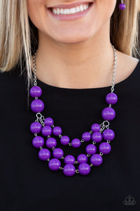 Paparazzi "Miss Pop-YOU-larity" Purple Necklace & Earring Set Paparazzi Jewelry